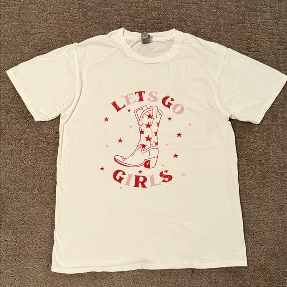 Gildan Tops - Let’s Go Girls White T-shirt